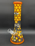 13" Honeycomb Bee 9mm Beaker Bong-Avernic Smoke Shop
