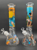 13.5" Cartoon Decal Beaker Bong