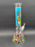 13.5" Cartoon Decal Beaker Bong