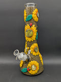 13.5" Sunflower 3D Beaker Bong