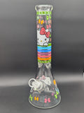 14" Colorful Kitty Graphic Beaker Bongs-Avernic Smoke Shop
