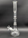 14" Double UFO Perc Ice Catcher Beaker Water Pipe