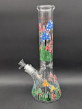 14" Glow in the Dark Mushrooms Beaker Bong