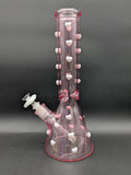 14" Pink Pearl Heart Beaker Bong-Avernic Smoke Shop