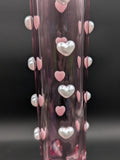 14" Pink Pearl Heart Beaker Bong-Avernic Smoke Shop