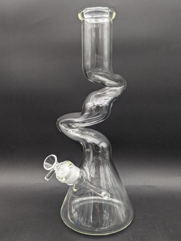 14.5" 5mm Thick Clear Zong Beaker Bong-Avernic Smoke Shop