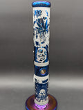 14.5" Sandblasted Holofoil Straight Tube-Avernic Smoke Shop
