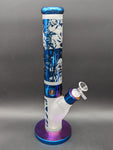 14.5" Sandblasted Holofoil Straight Tube-Avernic Smoke Shop