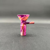 14mm Marbled Design w/ Handle Herb Slide