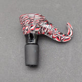 14mm Tri-Color Swirl Black Jointed Slide - LLG