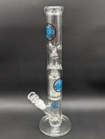 15.5" Zob Glass Straight Tube w/ 8 Arm Perc