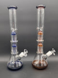 16" Double Tree Color Accent Beaker Bong-Avernic Smoke Shop