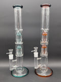 16" Double Tree Color Accent Straight Tube-Avernic Smoke Shop