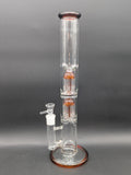 16" Double Tree Color Accent Straight Tube-Avernic Smoke Shop