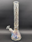 16" Iridescent Twist Beaker Bong 9mm