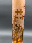 16" Sandblasted Space Puzzle Beaker bong