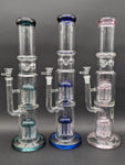 16" Straight Tube w/ Dual 11 Arm Percs