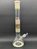 18" Beaker Bong with Multi Worked Sections