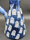 18" Ghostly Glow Beaker Water Pipe