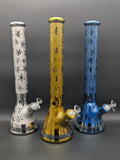 18" Iridescent Weed Leaf Beaker Bongs-Avernic Smoke Shop