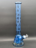 18" Iridescent Weed Leaf Beaker Bongs-Avernic Smoke Shop