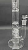 Greek Glass Inline to 360 Grid Cap Tube w/ Marble-Avernic Smoke Shop