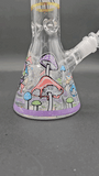14" Glow in the Dark Mushrooms Beaker Bong-Avernic Smoke Shop