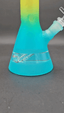 Rainbow Frosted Multi-Tone Beaker Bong 10"-Avernic Smoke Shop