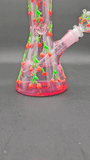 Cherries Glow In The Dark Beaker 10"-Avernic Smoke Shop