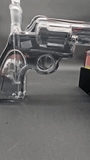 Electroplated Pistol 9" Gun Glass Bubbler-Avernic Smoke Shop