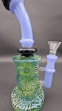 9.5" Etched Hollowfoot Water Pipe