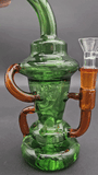 9" Full Color Klein Recycler Bong
