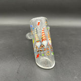 5.75" Pulsar Christmas Themed Glass Bubbler