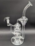 2K Glass 12" Grid Cap Recycler