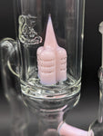 2K Glass 16" Dual Perc Recycler - Pink Cadillac-Avernic Smoke Shop