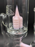 2K Glass 16" Dual Perc Recycler - Pink Cadillac-Avernic Smoke Shop