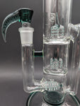 2K Glass 18" Bent Neck Treecycler Bong