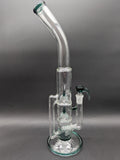 2K Glass 18" Bent Neck Treecycler Bong