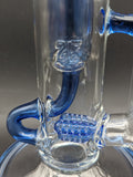 2K Glass 18" Threeline Recycler Bong