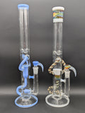 2K Glass 18" Threeline Recycler Bong-Avernic Smoke Shop