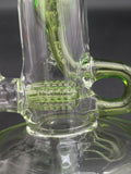 2K Glass 18" Threeline Recycler Bong-Avernic Smoke Shop