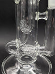 2K Glass 18" Threeline Recycler Bong