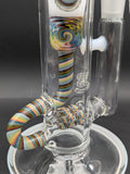 2K Glass 18" Threeline Recycler Bong-Avernic Smoke Shop