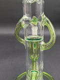 2K Glass 18" Threeline Recycler Bong-Avernic Smoke Shop