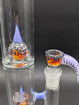 2K Glass - 19.5" Triple Perc Tube - Purple Worked