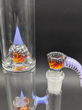 2K Glass - 19.5" Triple Perc Tube - Purple Worked