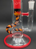 2K Glass Art Lava Wig Wag Incycler Tube 18"