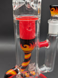 2K Glass Art Lava Wig Wag Incycler Tube 18"