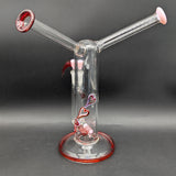 2K Glass Dual Color Dual Mouth Heart Bong-Avernic Smoke Shop