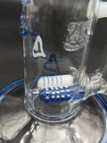 2K Glass Dual Color Dual Mouth Heart Bong-Avernic Smoke Shop
